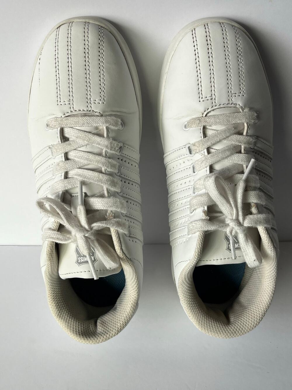 K-Swiss White Low Top Sneakers Women’s Size 6 Lace Up Casual Shoes KSS10004Y LOW
